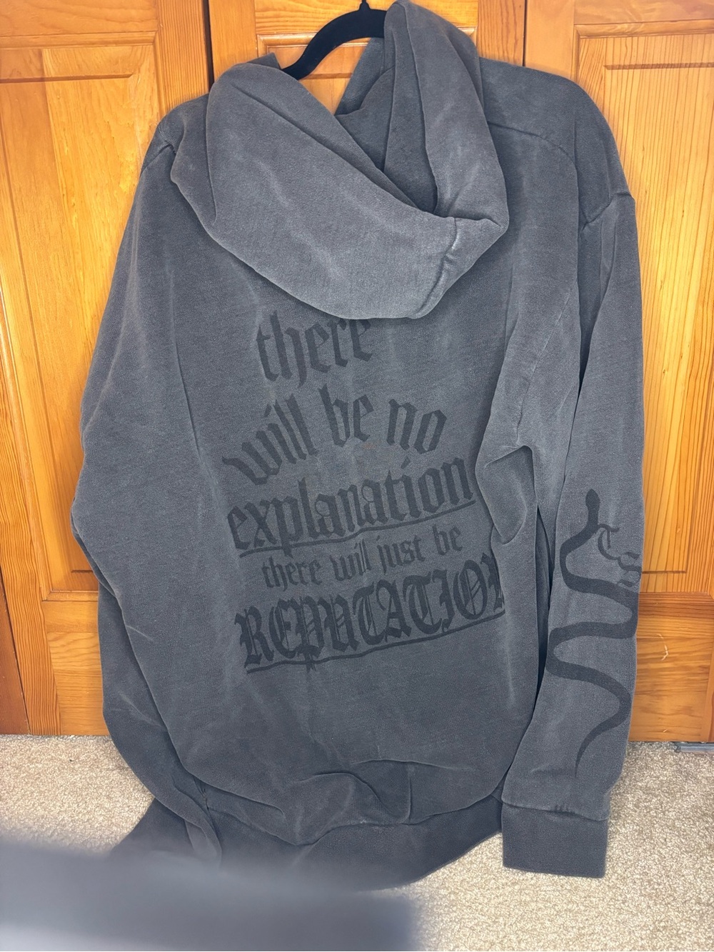 Taylor Swift Black Reputation Graphic Hoodie - Picture 2 of 3